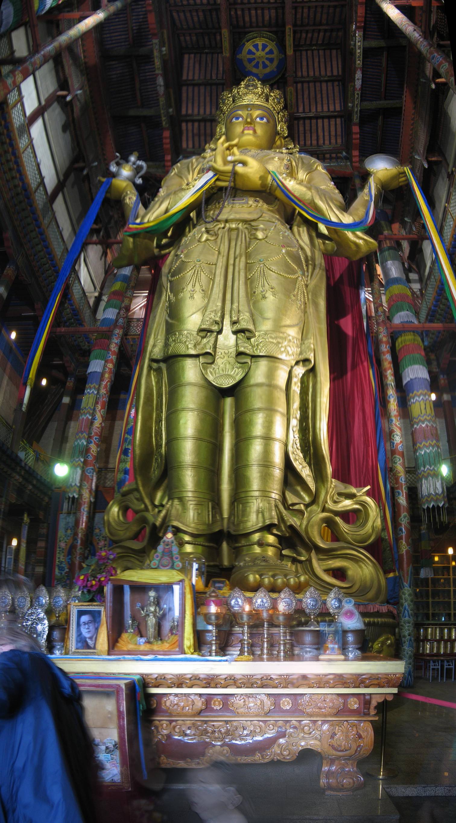 Gandan Kloster grosser Buddah 7 Panorama